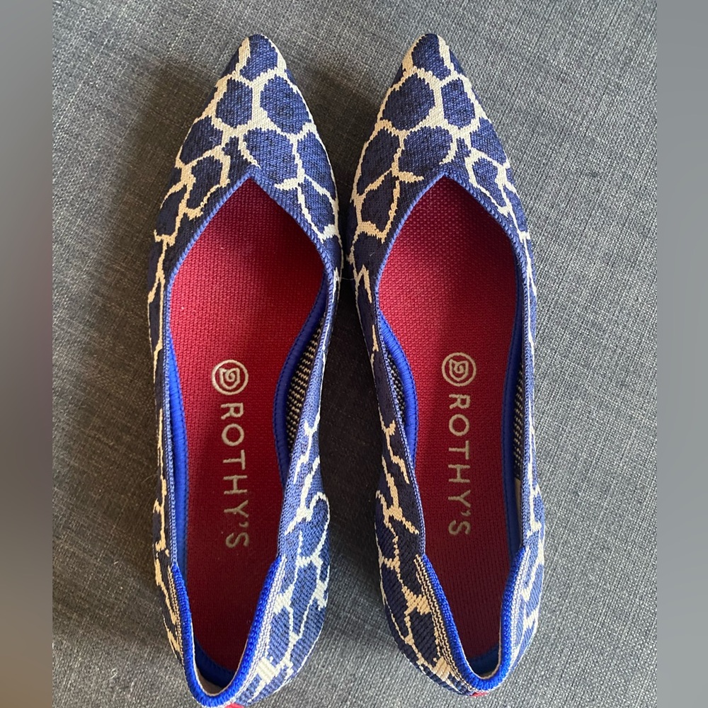 Rothy’s Indigo Giraffe Points, Size 9